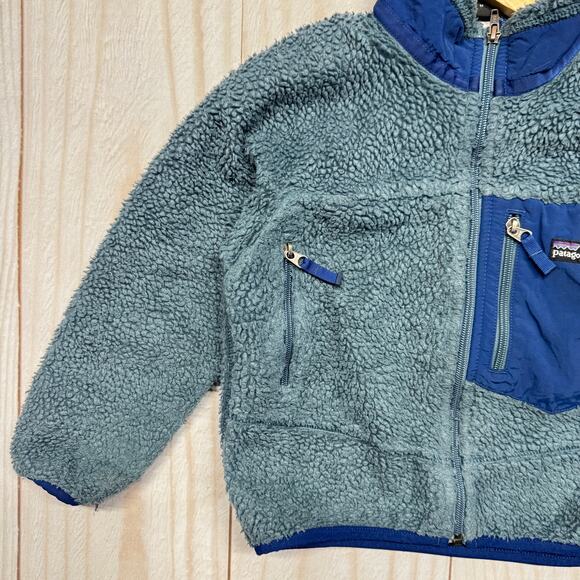 Vintage 2009 Patagonia Retro-X Cardigan Deep Pile Fleece Jacket Kids Size XS 5-6 - Picture 4 of 11